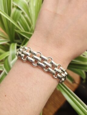 Vintage Classic Simple Silver Chain Bracelet